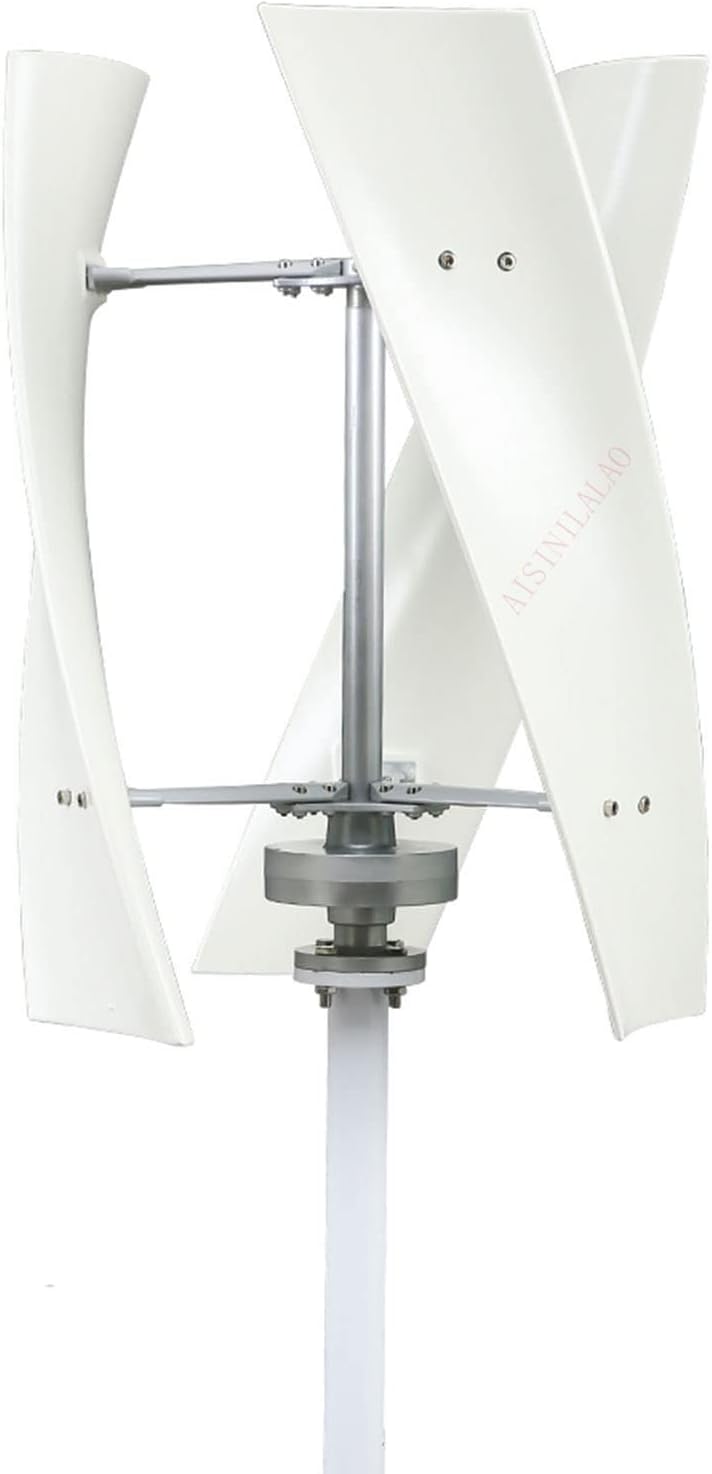 48V 9000W Magnetic Levitation Vertical Wind Turbine,3 Phase 3 Blades Wind Turbines Generator with Controller for Home Low Noise White