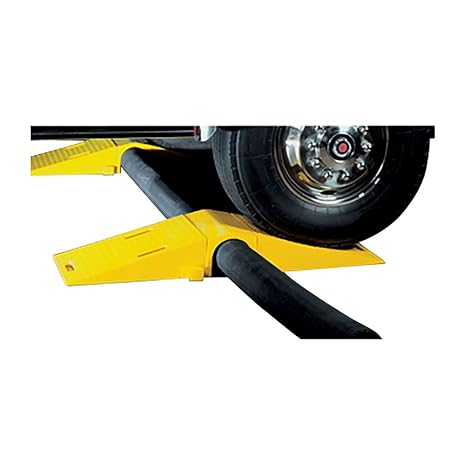 Checkers Industrial Safety Products Diamondback UHB5060 Polyurethane Single | Tunnel Modular Cable and Hose Bridge System for 6.5" Lines, Yellow, 60" Length, 16" Width, 8.13" Height