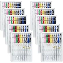 Yasdyri 10 Boxes Quick Fix Sewing Kit Pre Mini Threaded Needle Kit with Needles and Thread Box Each Box with 10 Pieces