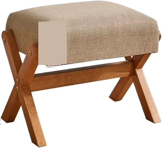 Foot Stool Solid Wood Footstool Soft Household Shoe Bench Doorway Stool Living Room Small Bench Sitting Stool For Bedside Dressing Room(Cherry)