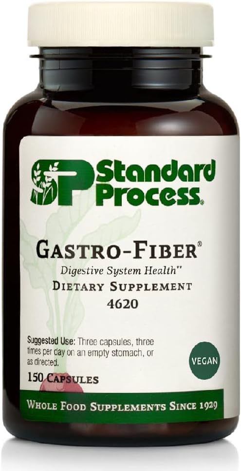 Standard Process Gastro-Fiber, Prebiotic Digestive Supplement, 150 Capsules | Prebiotic Supplement for Digestive Health, Supports Gut Health with Apple Pectin, Maintains Immune Response