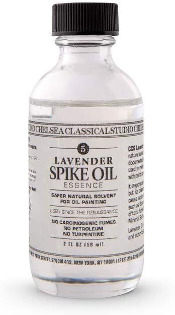 Chelsea Classical Studio Lavender Spike Oil Essence - Natural Solvent Non-Toxic Natural Processed Lavender Spike Oil Essence Solvent - [2 oz. Bottle]
