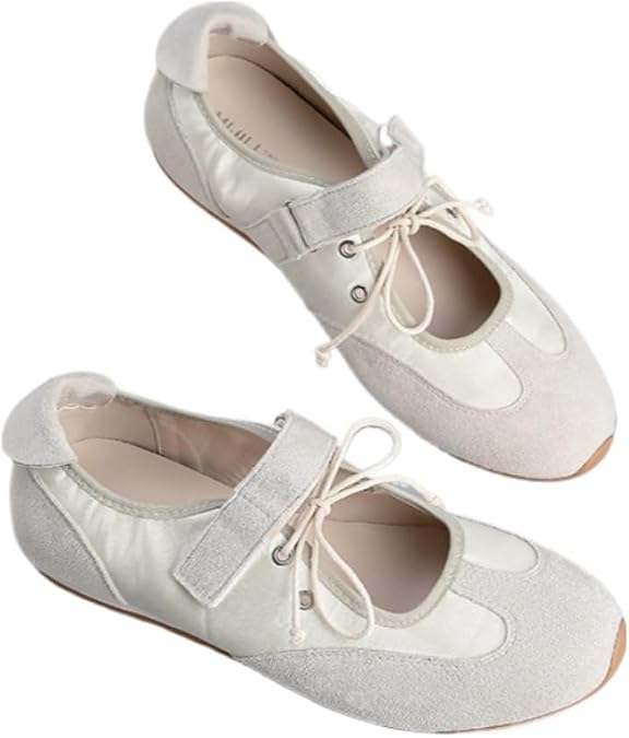 Sneakerina Satin Ballet Sneakers for Women Slip On Ballerina Mary Jane Flats Breathable Lightweight Tennis & Racquet Sport Shoes Hook & Loop Retro Casual Back to School Gifts Daughters Granddaughters