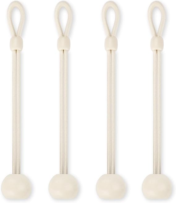 IVYSUNシェード交換部品、Coolarooエクステリアローラーサンシェード/ブラインド用タイダウン、屋外/屋内ローラーアップブラインドとキャノピー/パーゴラカバーベージュ、4個、6インチ