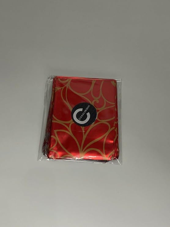 Bisaccia Parlak Lüx Metalize Poşet Bantlı Hediye Paketi Çok Küçük 7x9 cm (Kapak Payı Dahil Ölçü) 1 Paket (50 Adet) Kırmızı