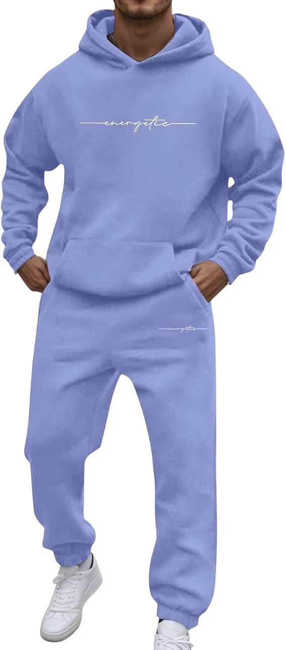 Mens Tracksuit Tracksuits for Men Man Set Track Suits Men’s Athletic Sweat Suit Full Tops UK Jogging 2 Piece Joggers Graphic Bottoms Sportswear Autumn Clothing Loose Fit Running and Winter