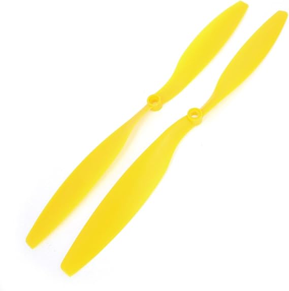 Aexit Pair 12x4.5 Electrical equipment Orange Plastic RC Airplane Prop Propeller Paddle + Adapter Rings