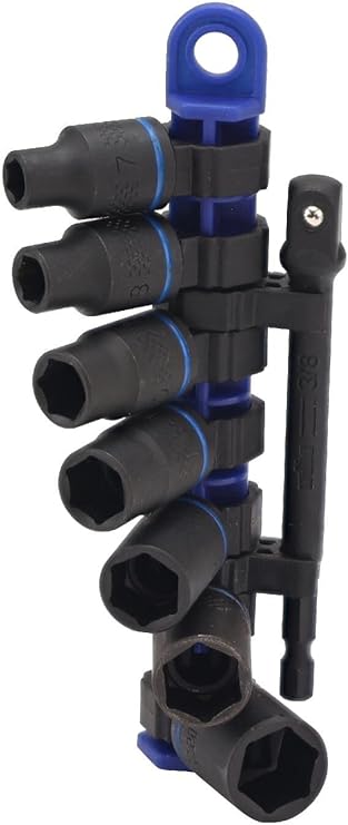 Wiha 72094 8-Piece 3/8" Drive Metric Impact Socket Set