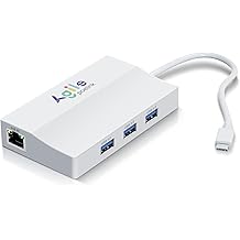 USB-C to Ethernet Adapter, Gigabit PoE to USB C Converter, 23W Charging, 10/100/1000Mbps