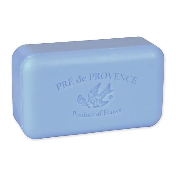 Pre de Provence Artisanal Soap Bar, Natural French Skincare, Enriched with Organic Shea Butter, Quad Milled for Rich, Smooth & Moisturizing Lather, Starflower, 5.3 Ounce