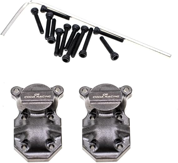 Brass Diff Cover Front&Rear for AXIAL SCX24 Deadbolt C10 Gladiator Brocon Upgrades 1/24 RC Crawler Car