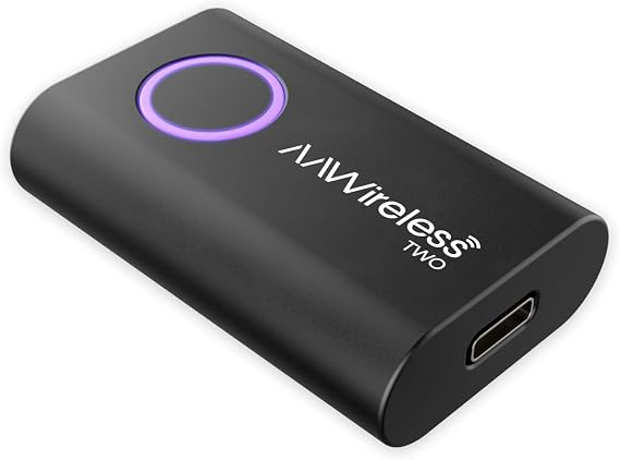 AAWireless Two Wireless Android Car Adapter - Wireless Android Car for Your Car - Quick Connection without Cable - Plug & Play - Stable Connection - Multifunctional Button