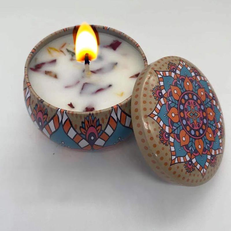 Small Jar Candles Scented Clearance Large Candles for Home Scented Women Men Christmas Birthday Unique Gifts Set Lavender Rose Vanilla Highly Long Lasting Strong Citronella, S