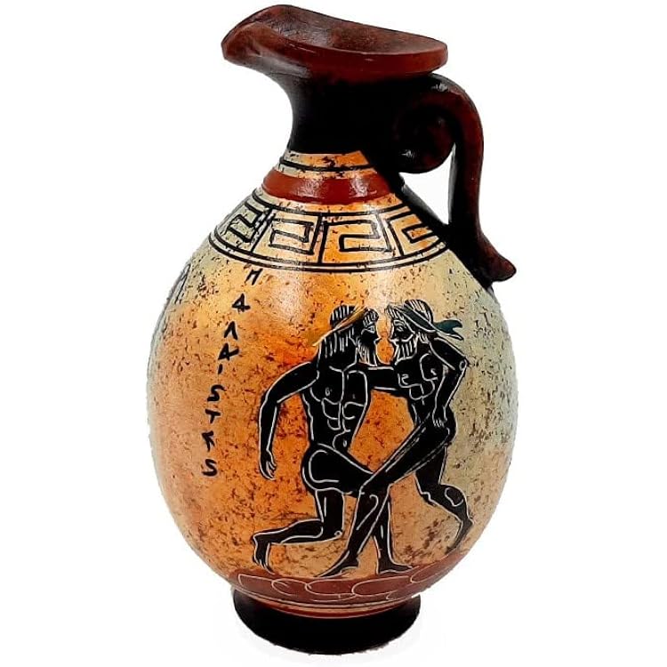 Ancient Greek Vase 13cm,Multicolored,Showing Themes from Ancient Athletics