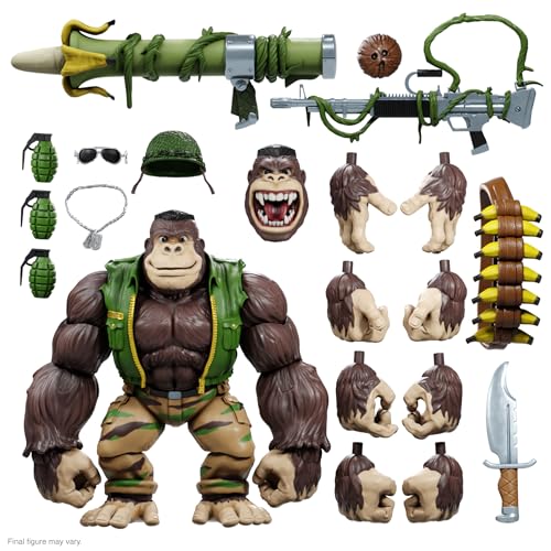 Super7 ULTIMATES! Teenage Mutant Ninja Turtles Guerrilla Gorilla - 8 TMNT Action Figure with Accessories Classic Cartoon Collectibles