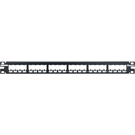 Panduit CP24BLY 24-Port Flat Patch Panel, Black