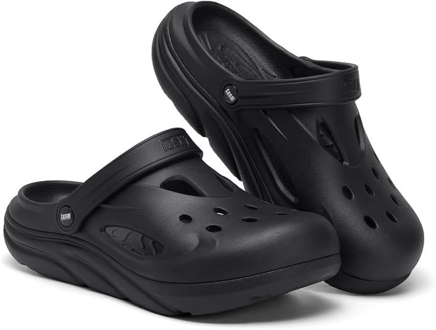 Mens Orthotic Clogs Garden Shoes Recovery Sport Sandals Arch Support Slip-on Mules Outdoor Beach Slippers Recovery Plantar Fasciitis Orthotic Slides