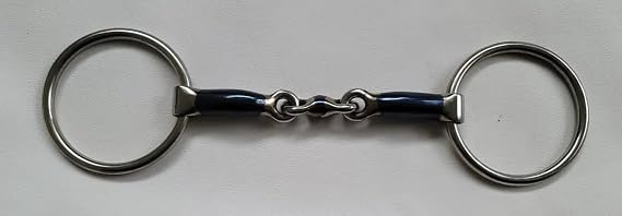 Gallop Loose Ring Blue Sweet Iron Double Jointed Horse Bit