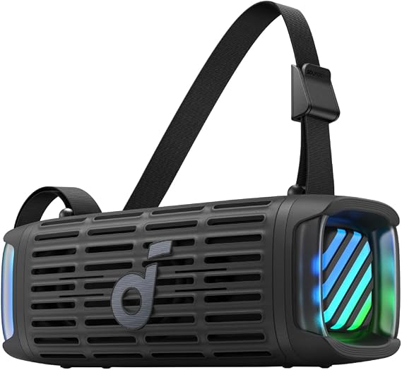 Anker Soundcore Boom 3i Bluetooth Hoparlör, IP68 Su Geçirmez, 50W BassUp™ 2.0 Ses, 16 Saat Çalma Süresi, Siyah - D5100