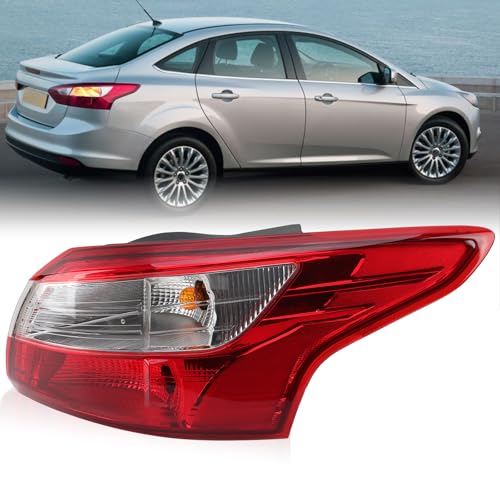 Tail Light Compatible with Ford Focus Sedan 2012 2013 2014 with Bulb Replace FO2819151 Right Passenger Side
