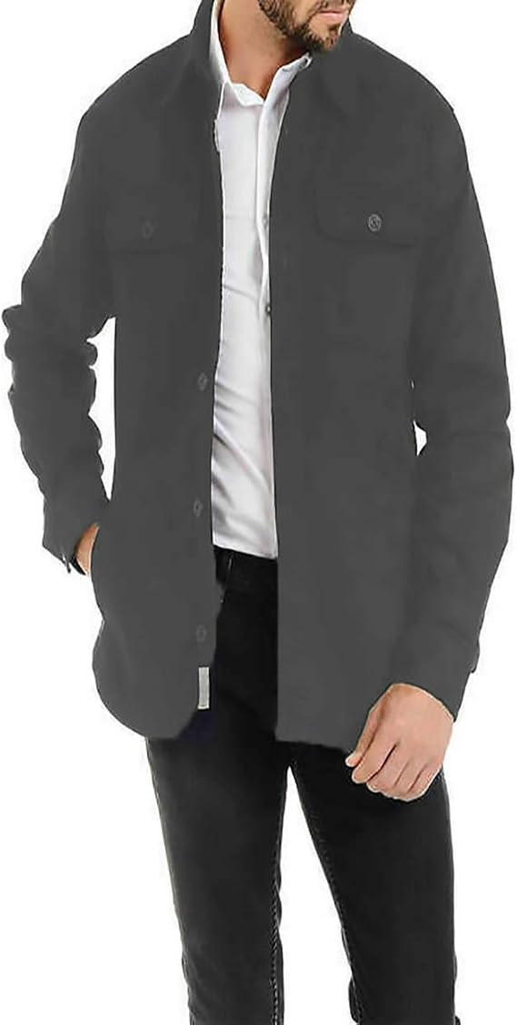 Jachs Mens Flannel Lined Shirt Jacket