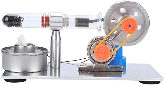 Tiiyee Stirling Engine Kit, Science Project Model Engine Kits for Lab | Hot Air Power Generator Stainless Steel, Physics Education Teaching Demonstration, Educational Tool for Students and Teachers