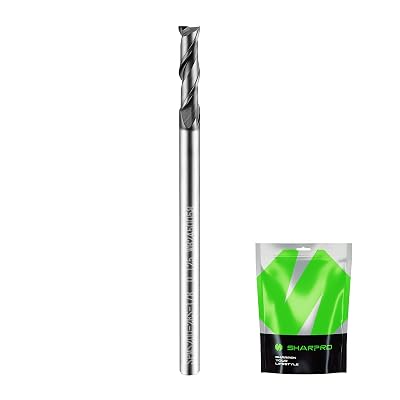 18 End Mills 18 Inch Shank, 2 Flute Carbide Square Endmill with AlCrN Coated, Upcut Spiral CNC Router Bits for Alloy Steel, Metal and Stainless Steel
