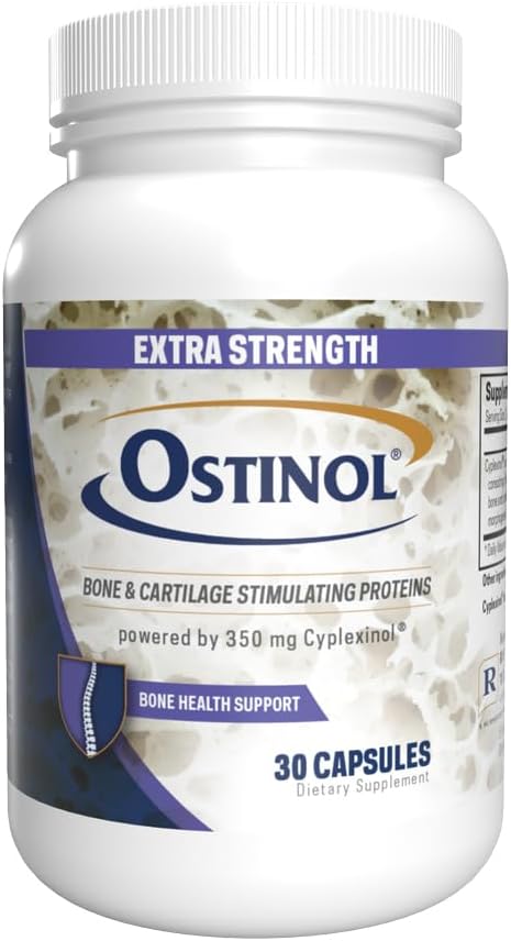 ZyCal Bioceuticals Ostinol(TM) 350 Bone & Joint Supplement with 350mg of Cyplexinol Bio-Active Protein Complex - for Moderate Bone Loss & Moderate Joint Disfunction - 30 ct Capsules