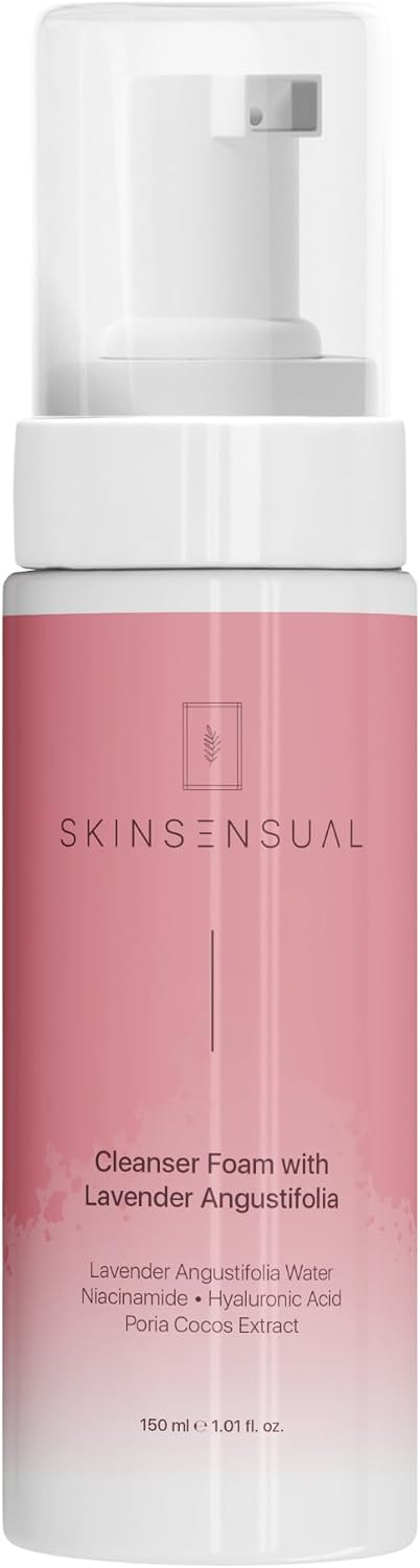 Skin Sensual Cleanser Foam With Lavender Angustifolia Niacinamide Hyaluronic Acid Cleaning Foam