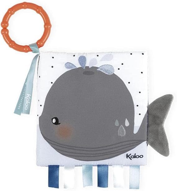 Janod Kaloo My First The Sad Whale Activity Book with Soft Cloth Pages and Textured Shapes- Learn About Feelings Ages 0+