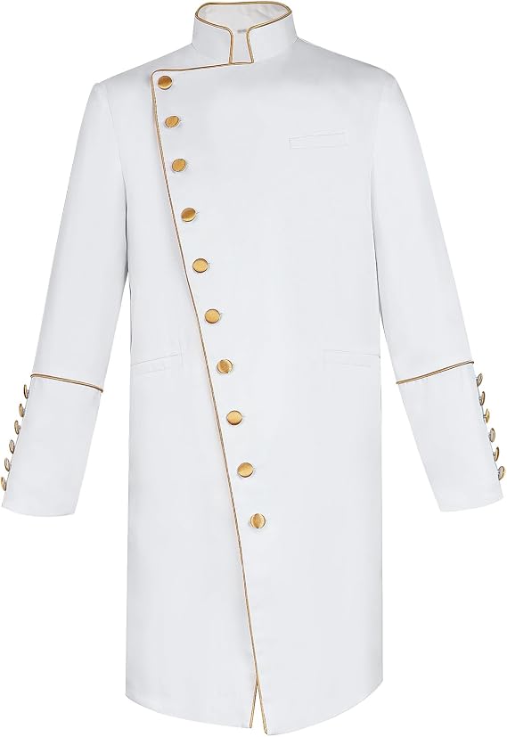 Men's Cassock Choir Short Cassock Minister Robe Clergy Pulpit Liturgical Church Top Coat