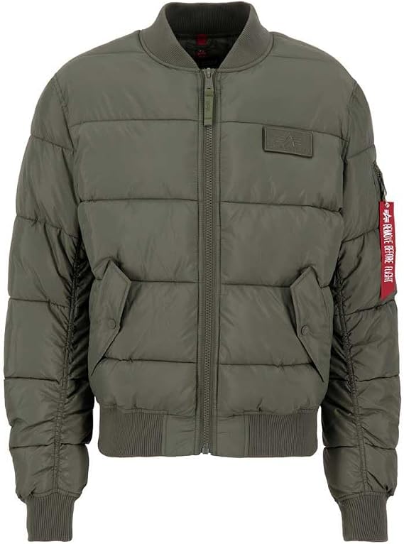 ALPHA INDUSTRIES Men's Alpha Industries Ma-1 Puffer Bomber Bomber Jacket for Men Bomber Jacket (Pack of 1)