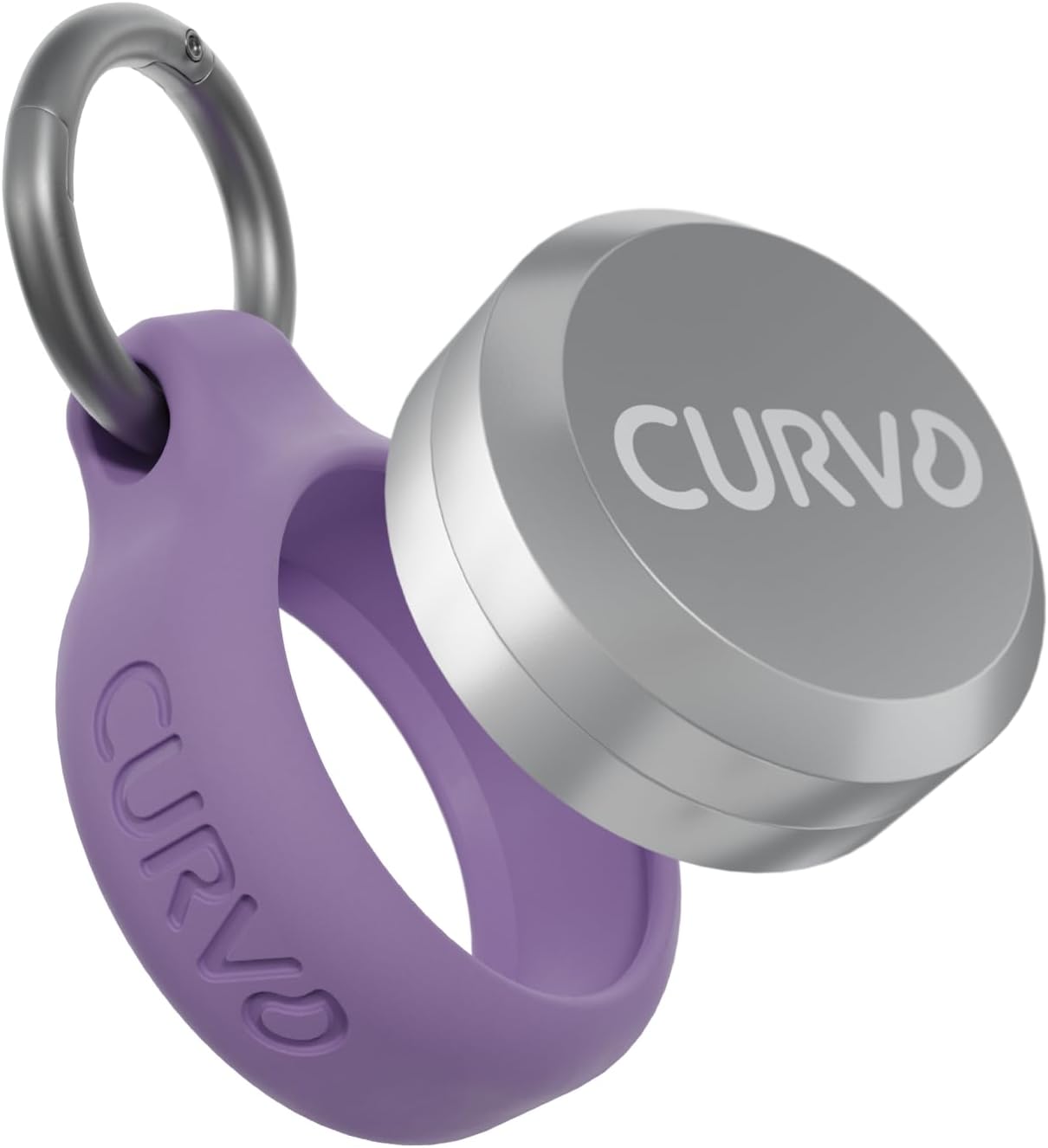 CURVD Premium Carrying Case - Durable Travel Keychain Container, Waterproof Holder for Earplugs, Pills, Coins Compatible with Loop, Eargasm & Vibes, Mini Purse Pill Box Container Purple