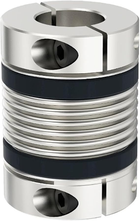 C Coupler D40L55 8mm 20mm Shaft Coupler Bellows Coupling for Motor Lathe Connect (Inner Diameter : LB B D40L55 9mm)