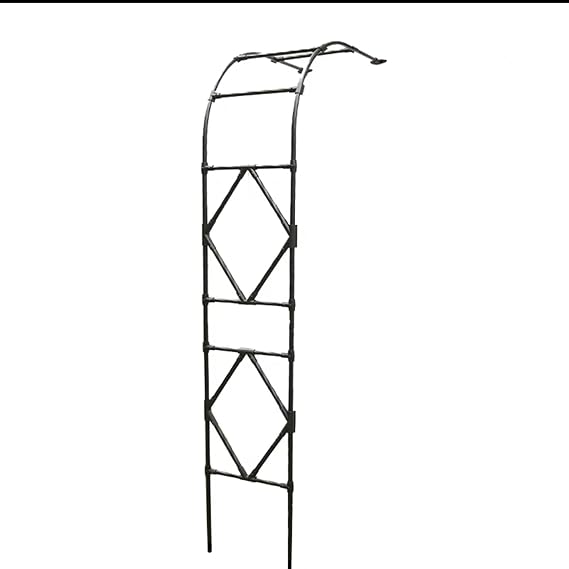 Semi Garden Arch, Black Garden Trellis, Heavy Duty Trellis Pergola Arbour with Base, Roses Climbing Plants Support Archway for Lawn Patio (Size : 240x150x40cm)
