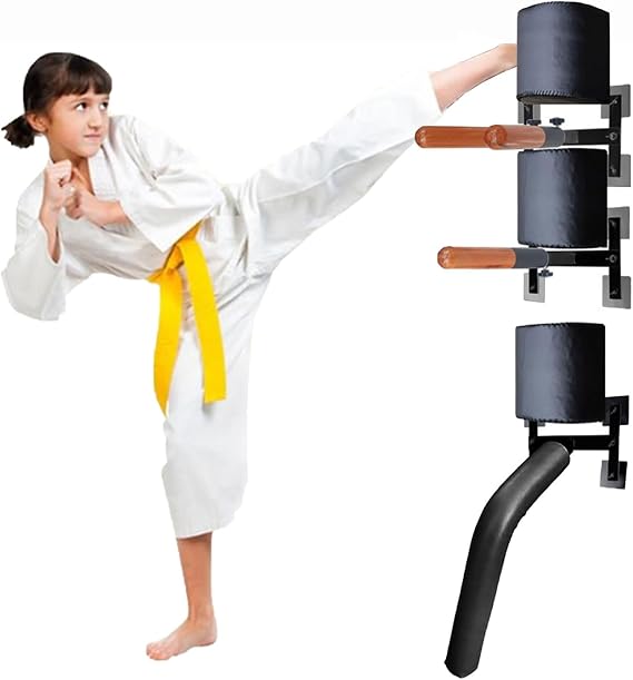 Wing Chun Dummy Wall-Mounted Home Portable Wooden Man Pile, Wing Chun Dummy Training Device for Martial Arts, Assembled Indoor Sports Kung Fu Equipment