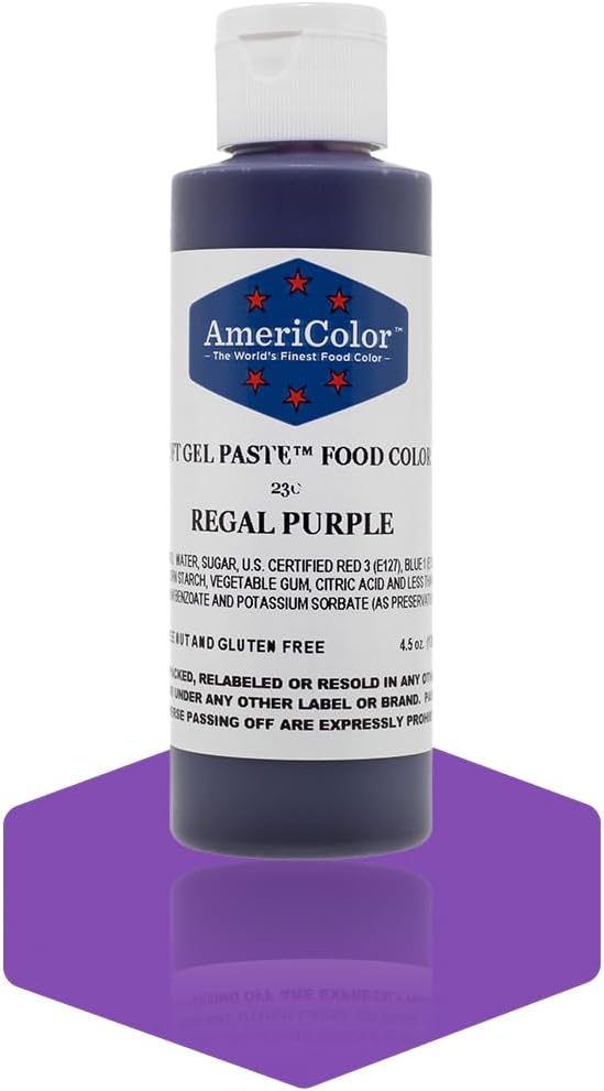 Americolor Soft Gel Paste Food Color, 4.5-Ounce, Regal Purple