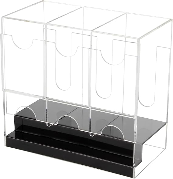 3-Slot Acrylic Booster Pack Dispenser, Card Dispenser Storage and Organizer, Compatible With Various Cards, Easily Fit Entire Booster Box, Organizer Display for Trading Card, Booster Packs, Sports