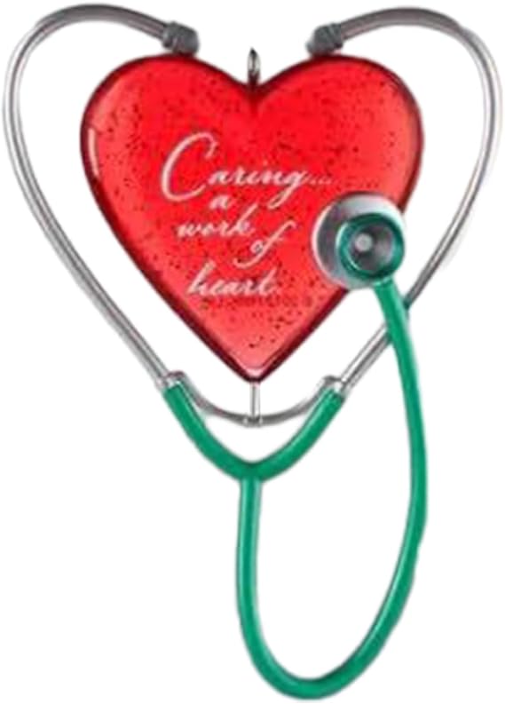 Unique Heart Stethoscope Christmas Tree Ornament Hanging Pendant Festive Decoration