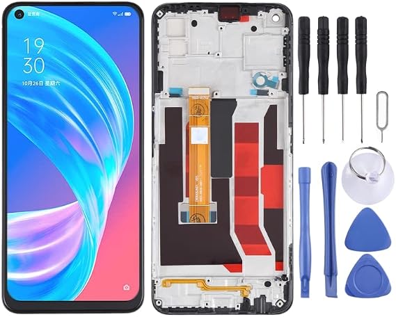LCD Screen LCD Screen and Digitizer Full Assembly with Frame for Oppo A72 5G