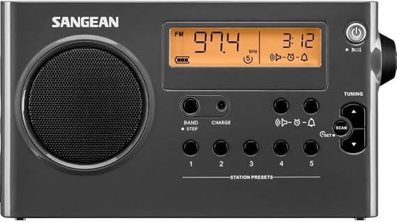 SANGEAN SG-106 AM/FM Compact Digital Tuning Portable Receiver Black