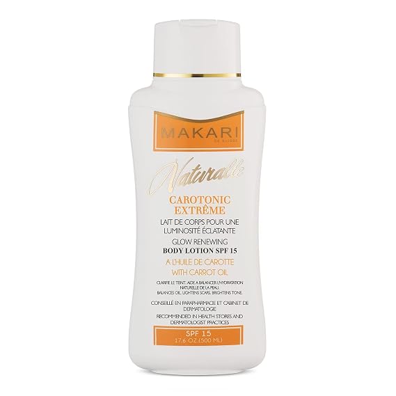 MAKARI Carotonic Extreme Body Lotion (17.6 oz) | Fights Excess Oil Production | Helps Fade Body Scars and Marks | Skin Brightening Formula | Helps Resist Aging and Promotes Healthy Radiance