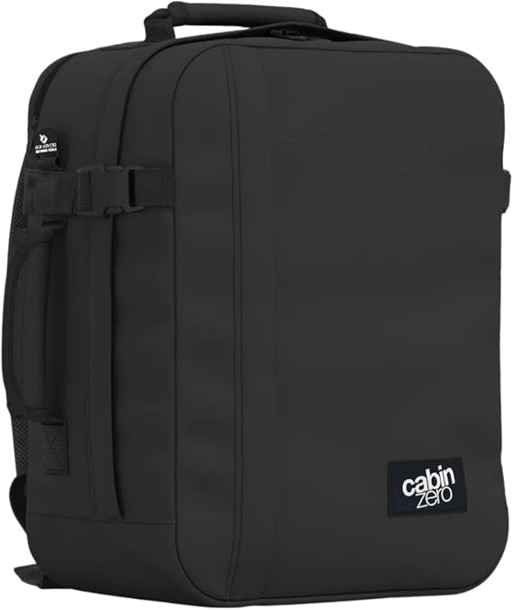 Cabinzero Classic Tech Backpack 28L, Underseat-approved with Laptop Compartment and Trolley Sleeve