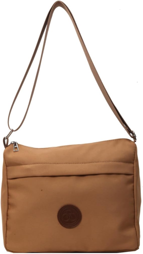 Crossbody Bags For Women with Adjustable Strap Canvas Shoulder Bag Lightweight Trendy Casual Handbags Zipper Purse (Khaki)