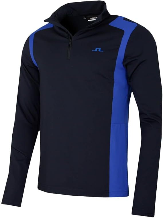 J.Lindeberg Mens Lukas Quarter Zip Mid Layer Soft Golf Sweater