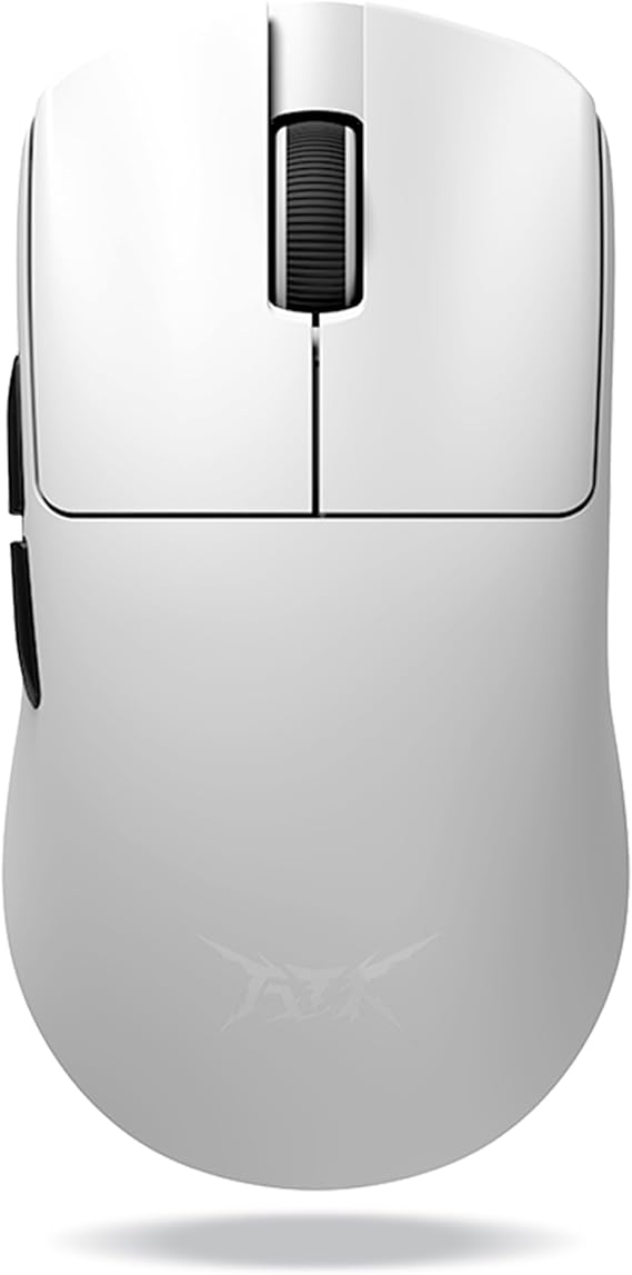 ATK Blazing Sky F1 Wireless Gaming Mouse, 8k Hz Polling Rate, Ultra-Light 3550g, Dual-Mode (2.4G/USB-C), Ice-Feeling Coating, Leviatan Co-Branded Edition (F1 Pro, White)
