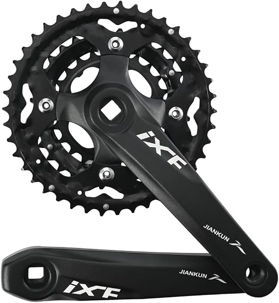 CYSKY Square Taper Triple Crankset 170mm 44-32-22, 42-32-24 Chainring 3X 9 10 Speed Bike Crankset 64/104 BCD for Mountain Bike Compatible with Shimano, SRAM, FSA, Gaint