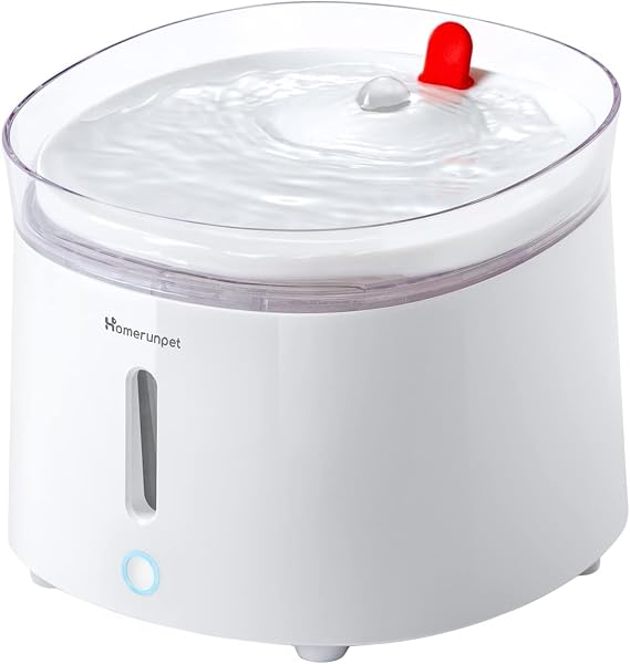 Homerunpet Cat Water Fountain Porcelain-Tray, Ultra Quiet Pet Fountain