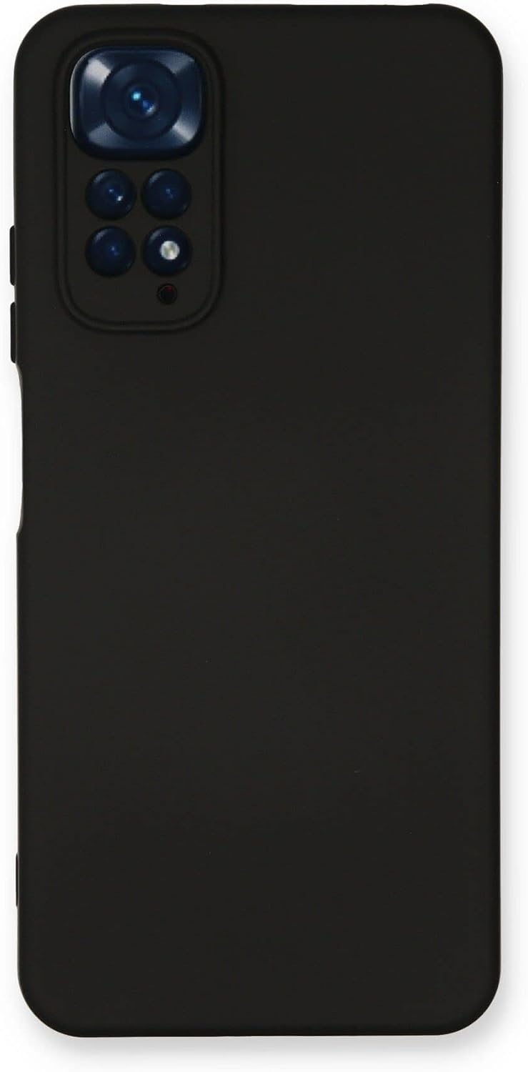 KZY Contact Xiaomi Redmi Note 11 Global Compatible with In-Lid Velvet Camera Protected Launch Silicone Case - Black