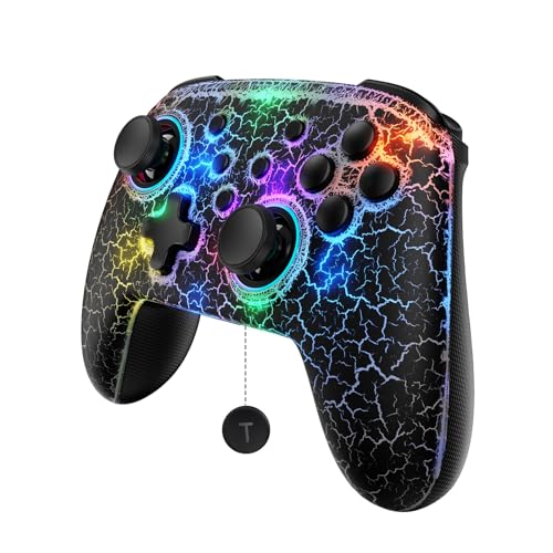 NexiGo Hall Effect Wireless Controller No Deadzone for Switch 2 and Switch, Controllers for Nintendo Switch, Bluetooth Switch Controller, Turbo and LED Light Lightstorm